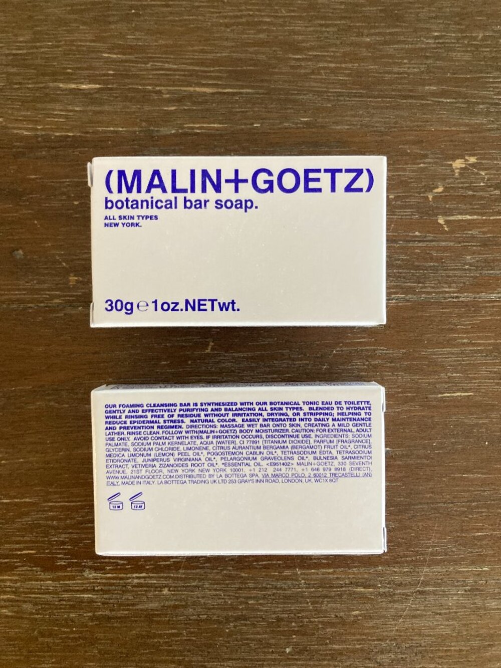 Lot of 100 MALIN + GOETZ Botanical Bar Soaps 1 oz. individually boxed - NEW